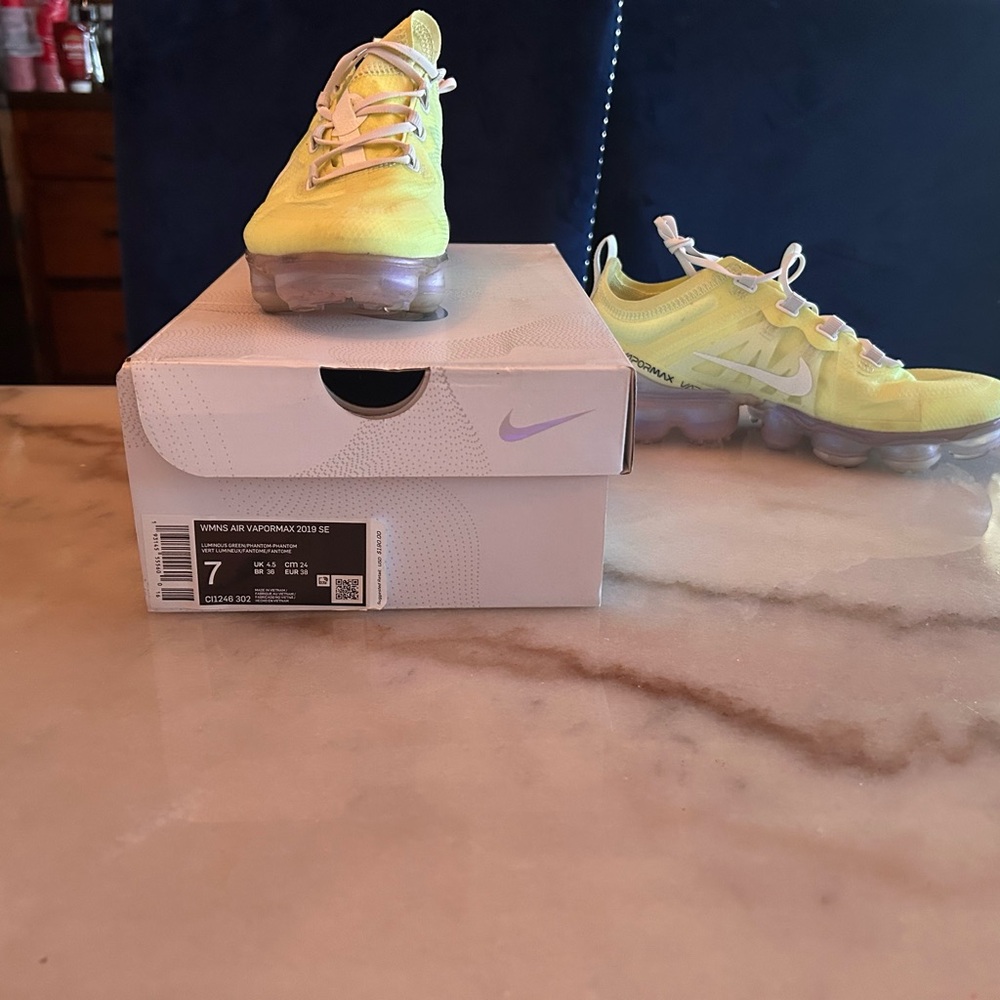Nike Kids Air VaporMax Yellow Shoes